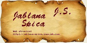Jablana Špica vizit kartica